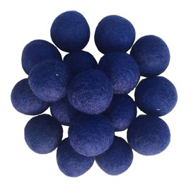 3cm 30mm Wool Felt Balls Beads 100% Natural Wool Felting Woolen Felted Fabric for Home Decor Dream Catcher DIY Baby-Mobile Garland Crafts Handcrafts Project DIY (Blue 30mm 12pcs)