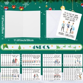 Gersoniel 48 Pcs Funny Christmas Appreciation Cards 4 x 6 Inch Employee Thank You Cards with Envelopes Staff Appreciation Holiday Gifts for Christmas Coworker Teacher Business Company
