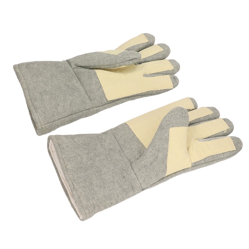 1 Pair Heat Resistant Gloves Separate Fingers Hot Proof Mitts