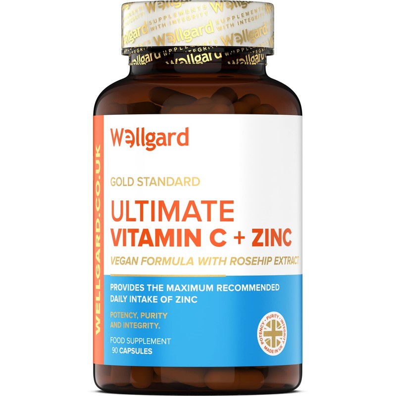 Wellgard Vegan Vitamin C and Zinc - Maximum Recommended Daily