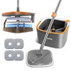 Mop and Bucket Set, Easy-to-use Spin Mop with Separate Dirty