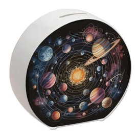 Solar System Money Box Astronomical Space Money Box Planets in Orbit Sun Stars Cosmos Lovers