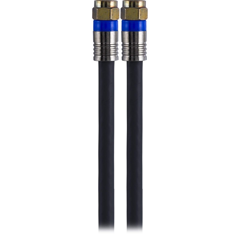 GE RG6 Coaxial Cable, 50 ft. F-Type Connectors, Quad Shielded