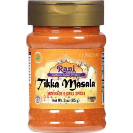 Rani Tikka Masala Indian 7-Spice Blend 3oz (85g) PET Jar ~ All Natural | Salt-Free | Vegan | No Colors | Gluten Friendly | NON-GMO | Indian Origin