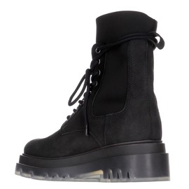 PAJAR Women's Casual Outdoor Winter Snow Waterproof Leather Upper Front Lace-Up Closure Ankle Veloce Boots Shoes, Black/Black, 9-9.5