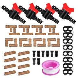 HUAZIZ 45 x 16 mm irrigation connection kit for hoses, plug barb hose connector, 16 mm irrigation system, straight, bends, T-pieces, end caps, end plugs