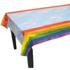 Iconikal Plastic Tablecloth Table Cover, Rainbow, 54 x 108-inches, 3