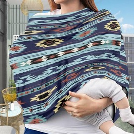 Youngerbaby Western Aztec Nursing Cover Carseat Canopy Car Seat Covers for Babies Mom Breastfeeding Scarf Infant Multi Use Cover for Baby Stroller Shopping Cart Feeding High Chair
