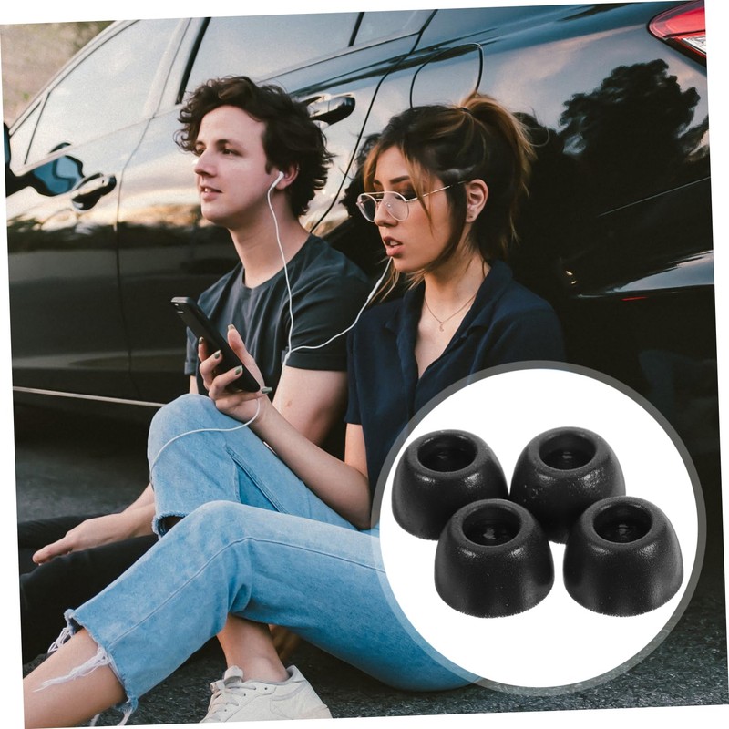 CIYODO Earbuds Tips Memory Foam Covers Sleeves Black Earbud Replacement