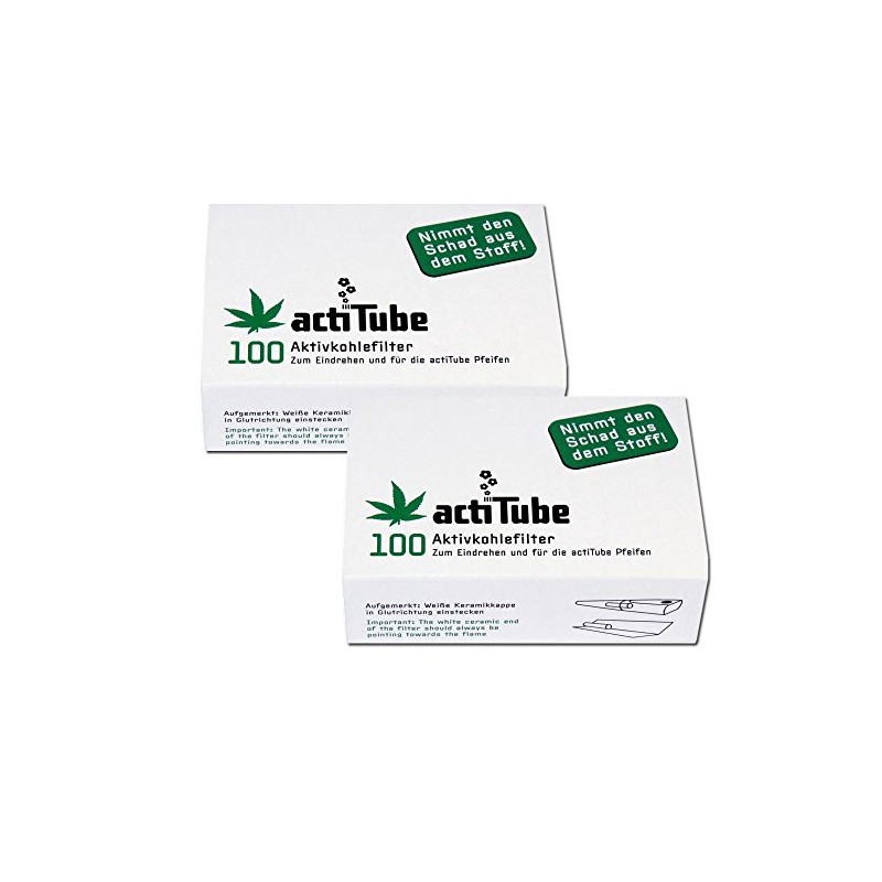 ActiTube Activated Carbon Filters - 2 x Pack of 100
