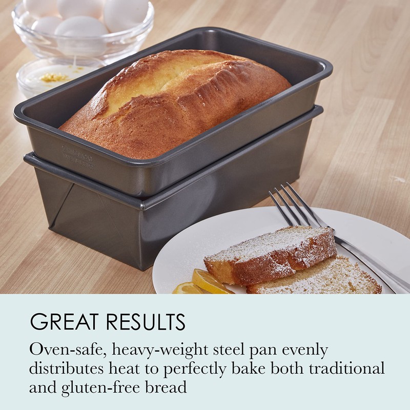 Chicago Metallic Professional Gluten-Free Loaf Pan, Perfect for baking bread,