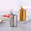 Gold Stainless Steel Fruit Fork Holder Dessert Spoon Holder Food