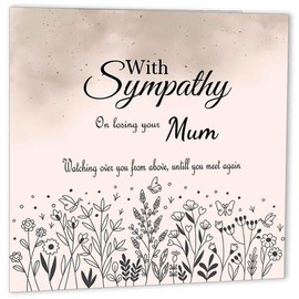 Sympathy Card - Mum Condolences - Sorry for your Loss Card Bereavement Mother