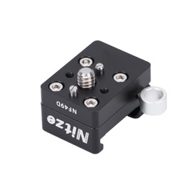 Nitze Quick Release NATO Clamp with 1/4” Screws and Removable Locating Pins for Camera Cage and Monitor Cage, LED Light, Microphone and Magic Arm - NF49D