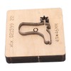 Leather Punching Die Shoe Shaped Alloy Steel Blade Birch Base