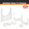 40mm/1.57" (15 PCS) U-Shaped PVC Pipe Clamps (White), Hose Hanger