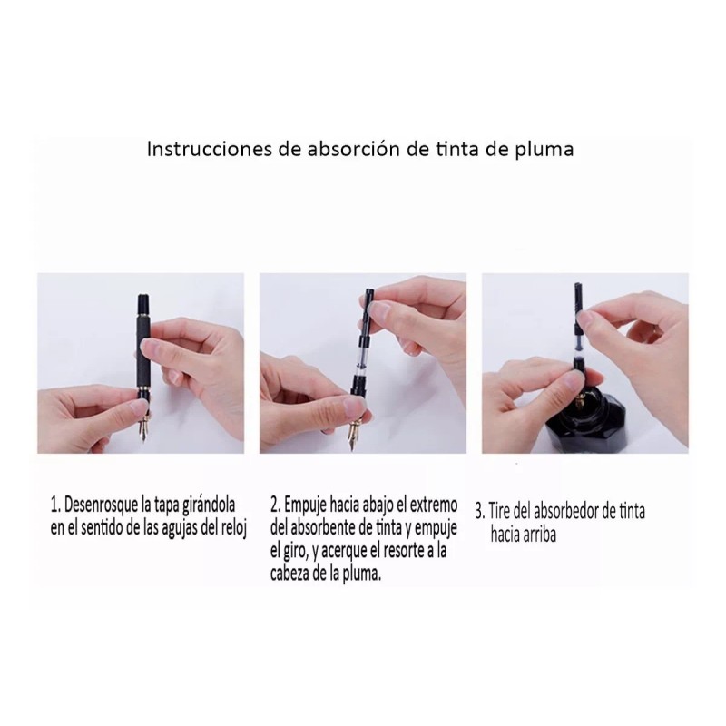 Francisco® Elegante Pluma Estilografica De Alta Calidad Con Tres Puntas