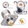 2pcs SO239 UHF Female 4 Hole Connector, PL259 Chassis Mount
