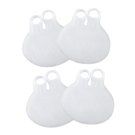 TOVINANNA 4pairs Forefoot Cushions Double Holes Comfortable Half Pads for Boys and Girls and Adults Non- Design Fits for Everyday Wear Foot Pain