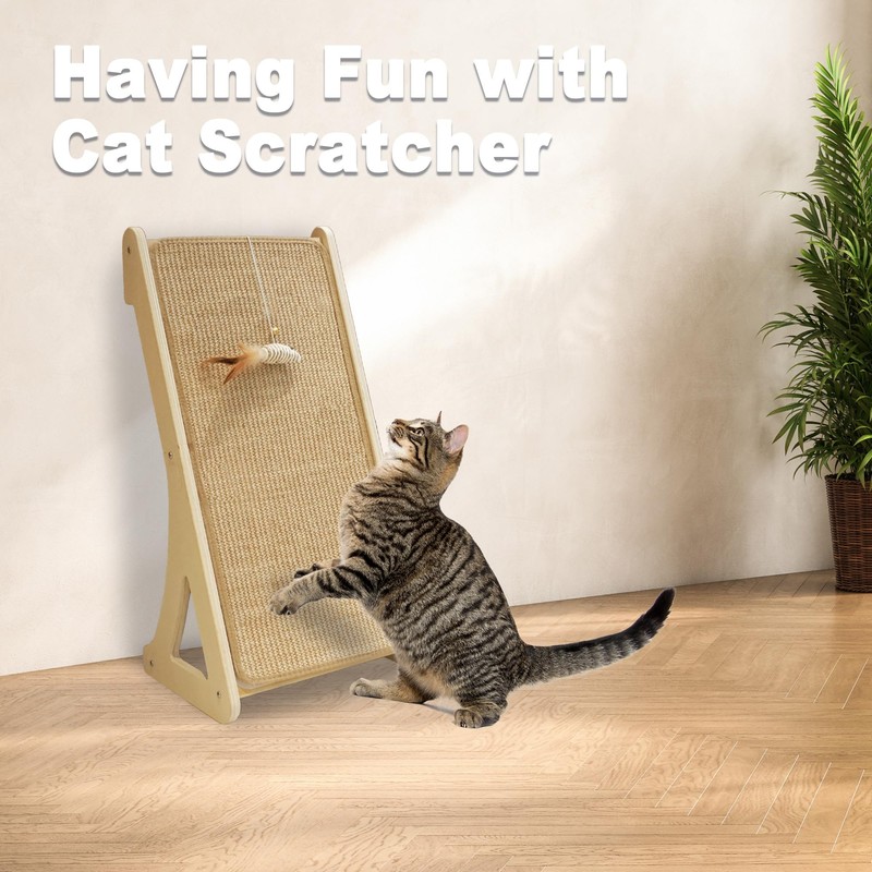 Meeyoview Cat Scratcher, L Shape Cat Scratching Pad, Sisal Cat