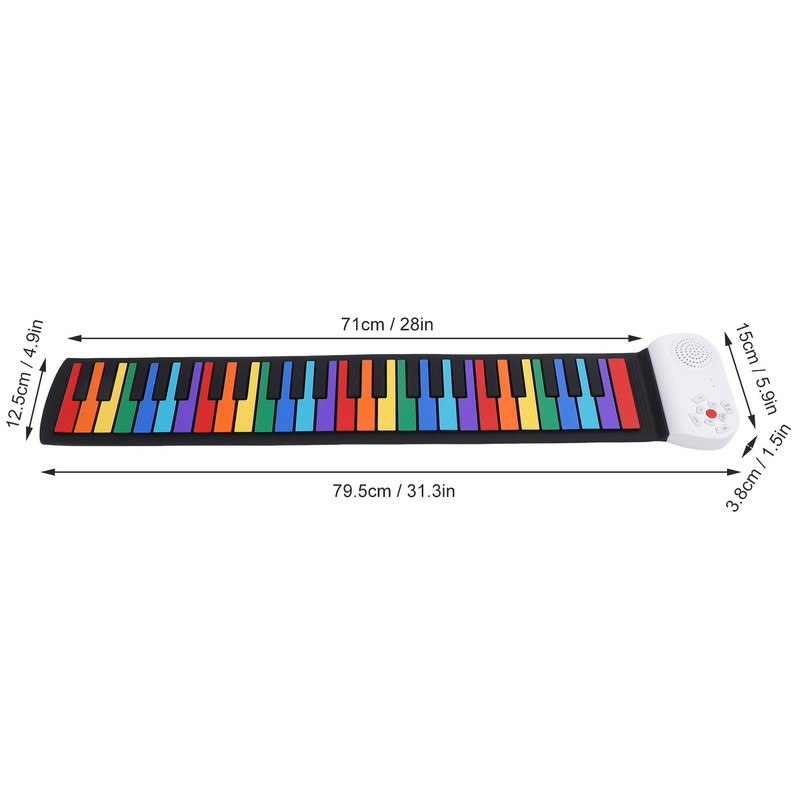 49 Keys Roll Up Piano Toy Realistic Sound Rechargeable Electric