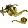 Polished Brass Privacy Bedroom Bathroom Lock Door Lever Handle Knob