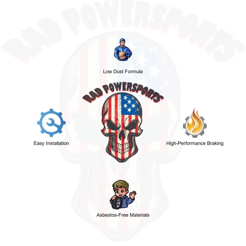 Rad Powersports Brake Pads for ATV/UTV - Wild Boar Semi-Metallic