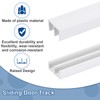 uxcell 4Set White Plastic Sliding Door Track, Sliding Glass Window