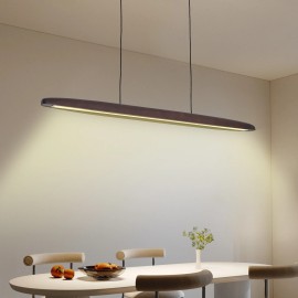 3 Pack Modern Black Crystal Pendant Lighting E26 Adjustable Kitchen Island Hanging Mini ChandelierShade color: Walnut wood color, Lamp Power(W): 24, Number of Lights: 24W, Product Size: 100*6*4.7cm