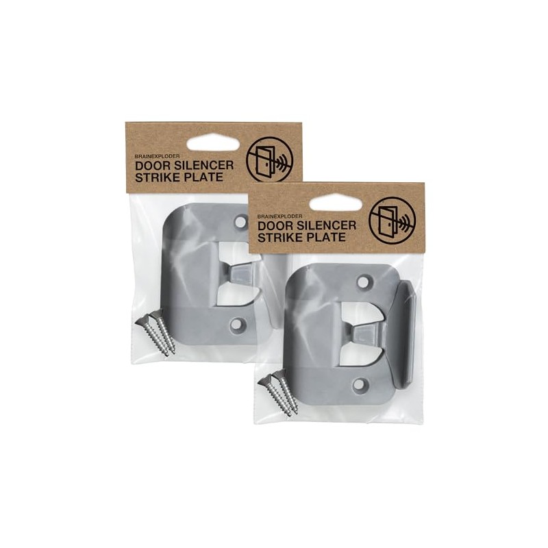BrainExploder Door Silencer Strike Plate - Flexible, Noise Eliminating Fix
