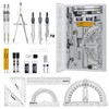 Nicpro 22 PCS Compass Geometry Tools with Case, Drafting Tools