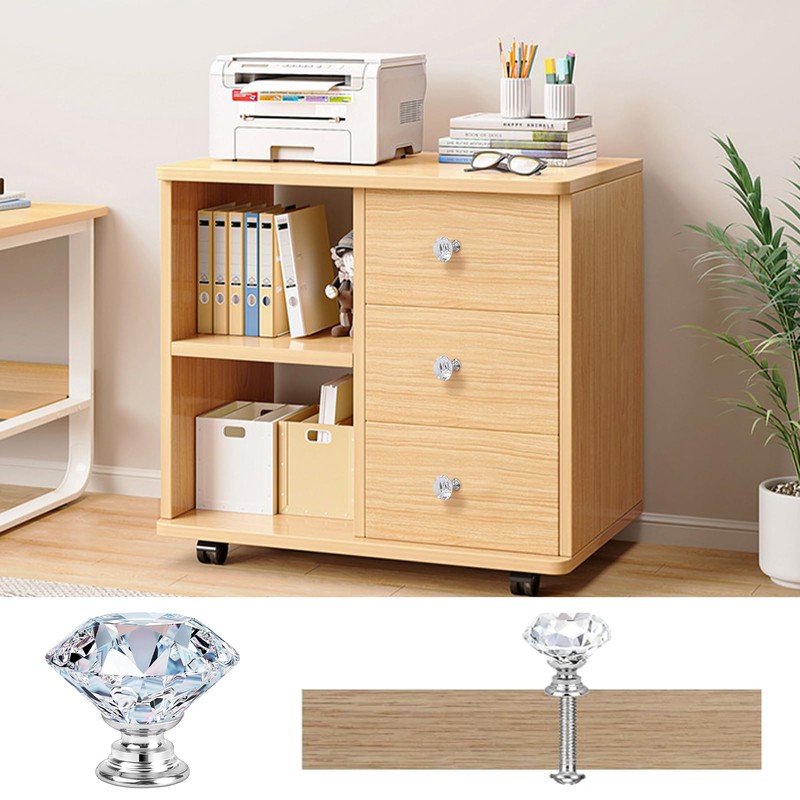 Makloee Drawer Knobs, 4Pcs Cabinet Knobs with 4 Screws, 20mm