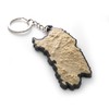 Generico Sardinia 3D Topographic Keyring, Brown-Black H