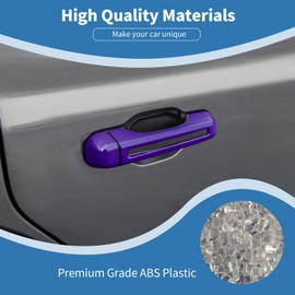 PDKLIN for Jeep JL Tailgate Door Handle Cover Trim Fit for Jeep Wrangler JL JLU 2018 up 2DR Purple Exterior Accessories 3pcs