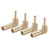 sourcing map 8mm to 4mm Barb Brass Hose Fitting 90