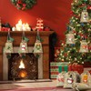 72Pcs Christmas Burlap Gift Bags with Drawstring Christmas Linen Treat