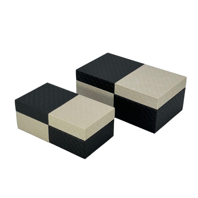 Galt International Vegan Leather Decorative Storage Boxes Large & Small