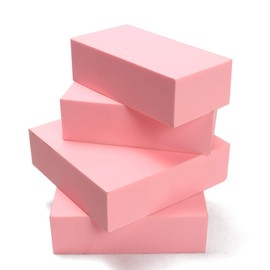 CNCTOPBAOS 4Pcs Pink Resin Board Sheet Instead of Wood for CNC Engraving Machine Cutting Wood Burning DIY Model/Mold Size 100x100x30mm and 50x100x30mm (4 Pieces)