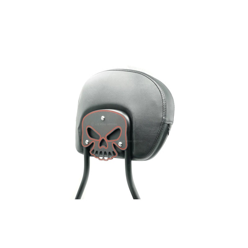 JME Matte Black Skull Passenger Backrest Mounting Bracket for Harley