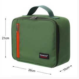 TEAMOOK Lunch Bag Insulated Lunch Box Cool Bag for Adults and Kids 5L Army Green