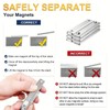 6pcs, Large Oblong Neodymium Rectangular Pot Magnets - Strong Holding