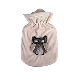 Sänger Hot Water Bottle 0.8 L Owl Oli, Hot Water Bottle Cover Animal Motifs Owl Oli