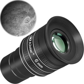 Alstar 1.25 Inch Telescope Eyepiece - 58 Degree 6mm Planetary Eyepiece for Telescope - Fully Multi Coated Wide Angle Lens for Astronomy & Astrophotography