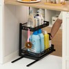Basicwise Adjustable Height Under Sink Pull-Out Organizer Sliding Shelf Rack