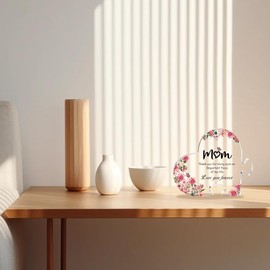 Thank You Gift for Mom Mothers Day Gifts for Mom Acrylic Heart for Mother Birthday Christmas Gift for Mama Retirement Gifts for Mommy I Love You