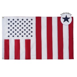 Bradford Civil Peace Flag 5x8 ft Outdoor Made in USA, Embroidered American Peace Flags Double Sided Heavy Duty, Polyester Unite States US Civil Flag with 3 Grommets