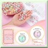 Coolbase 126pcs Shiny AB Color Acrylic Faceted Beads for Beadable