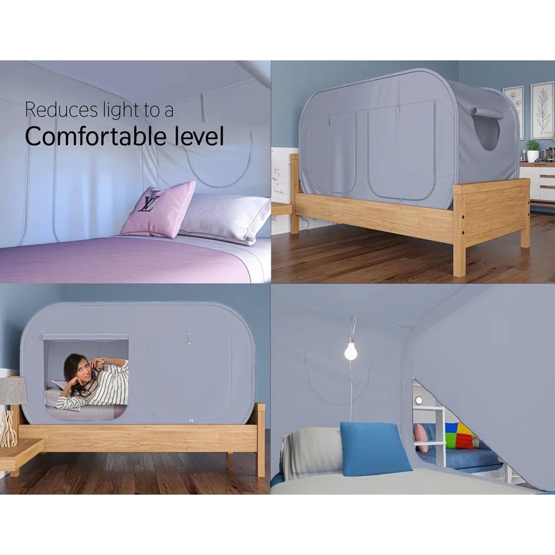 Skywin TidyFriend Twin Bed Tent, Pop-Up Privacy Canopy & Tent