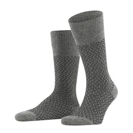 ESPRIT Men's Twill Boot Socks Breathable Climate Regulating Odour Inhibiting Organic Cotton Wool Thick Patterned 1 Pair, Grey (light grey 3400)