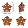 Honbay 200PCS Wooden Snowflake Buttons 2 Holes Buttons Antique Brown